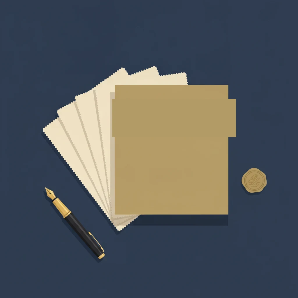 Editorial still-life of stacked regulatory filing documents beside a rate-increase notice and a non-cancellable policy endorsement, suggesting the documentary record behind a multi-state LTC rate action